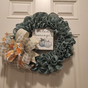Handmade Autium Blessings Fall Wreath